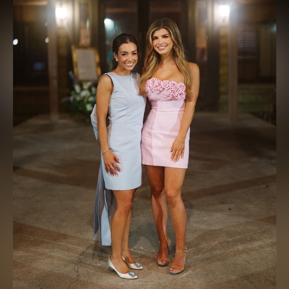 Pink floral dress
